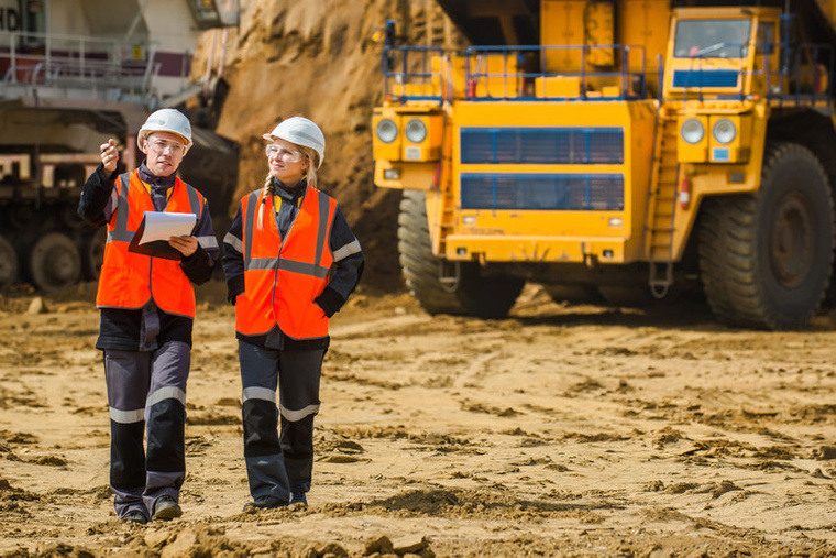 workers on a mining site