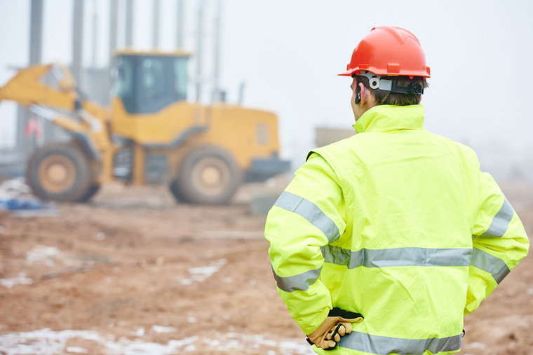 worker on construction site