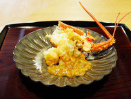 御幸町 田がわ 伊勢海老の先付 御幸町 田がわ 伊勢海老の先付
