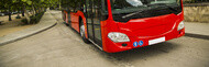 Bus rouge en ville