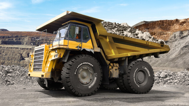 Dump truck outfitted with Xtra Load Protect
