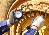 Earthmover tyre pressure