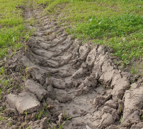 picture of a rut in a field