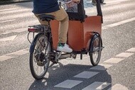 Cargo bike on urban area