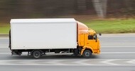 Box truck on road