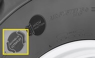 MICHELIN Ultraflex Technology pictogram on AG tyre sidewall