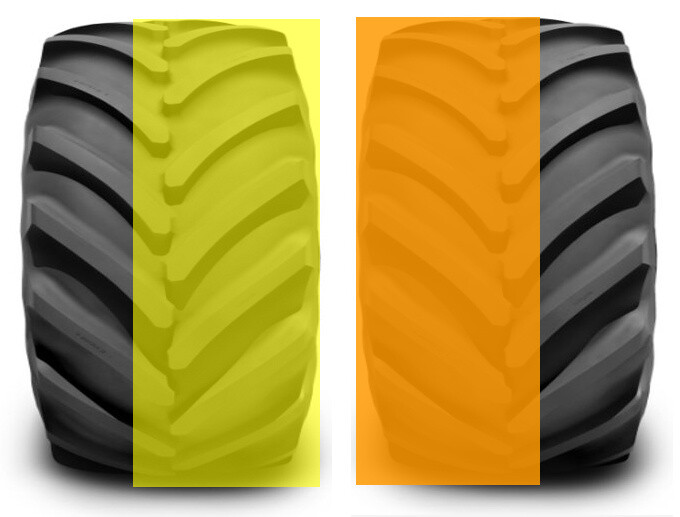 Uneven tyre wear due to toe-out misalignment