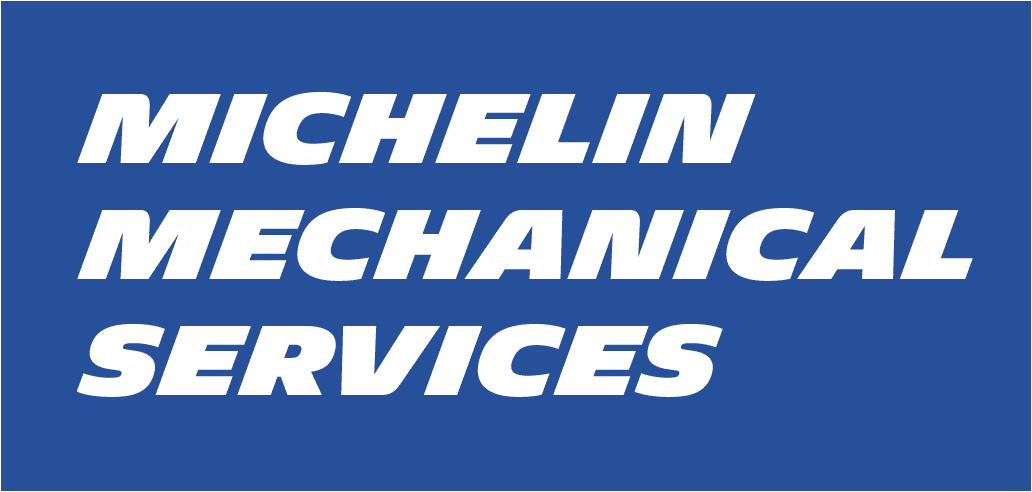 Blue logo with written text MICHELIN MECHANICAL SERVICES