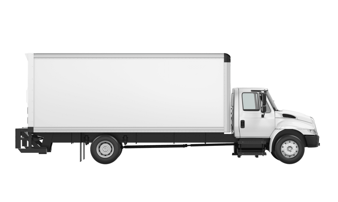 white box truck cutout