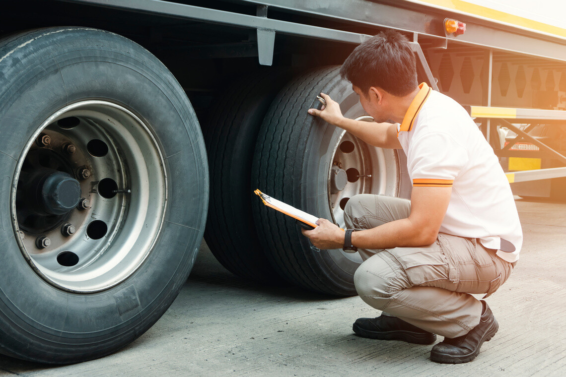 Semi truck safety maintenance inspection
