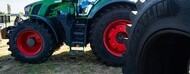 Showing a tractor with tires