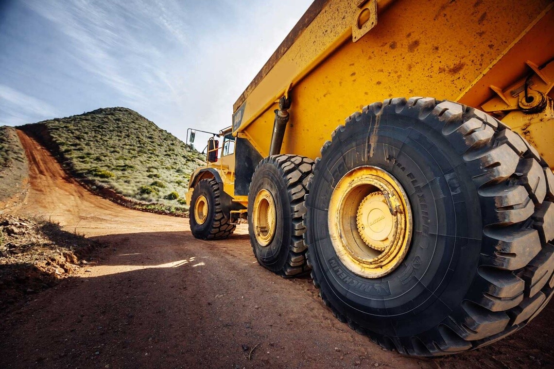 MICHELIN XTRA FLEXLIFE tire on a dumper