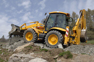 backhoe loader with MICHELIN XML tires