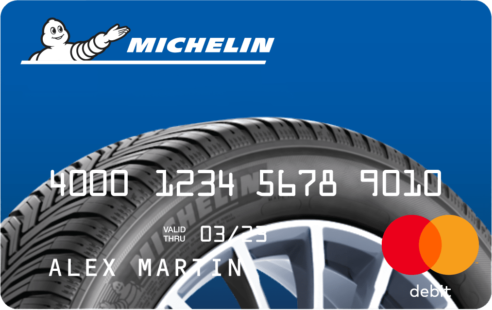 Mastercard Debit rewards card with Michelin logo