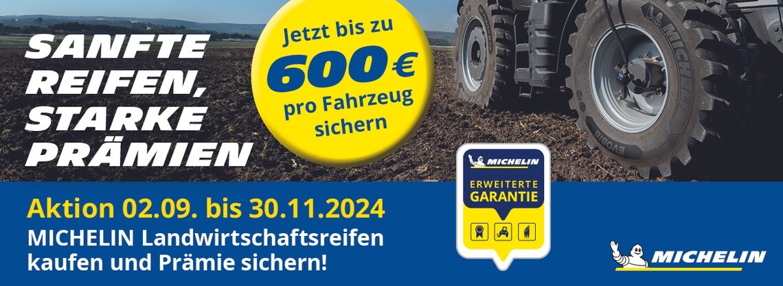 Banner für die Michelin Herbstaktion für Landwirtschaftsreifen