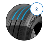 Step 2: The 1rst tyre regrooving