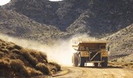 image of vehicle of mining road