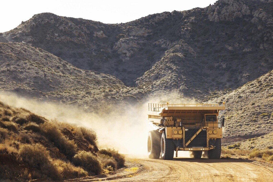 image of vehicle of mining road
