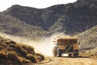 image of vehicle of mining road