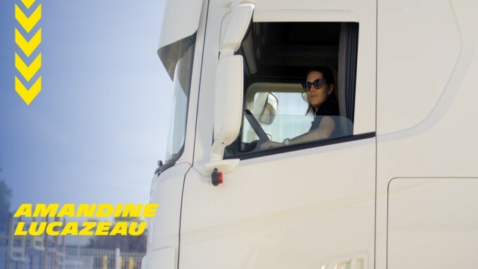 Amandine Lucazeau perfectly embodies women truck drivers