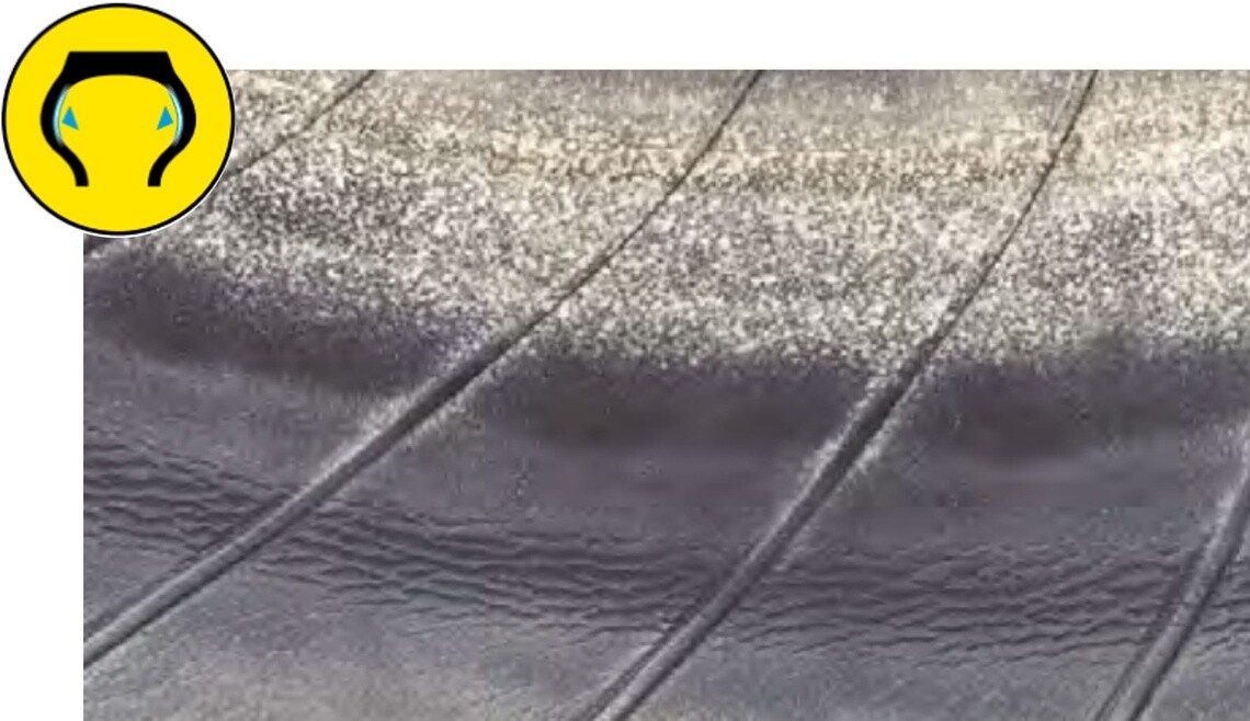 Mottling on truck tyre