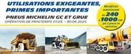 Offres Michelin Pneus GC et Grue