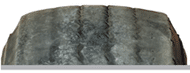 Uneven truck tyre wear due to underinflation