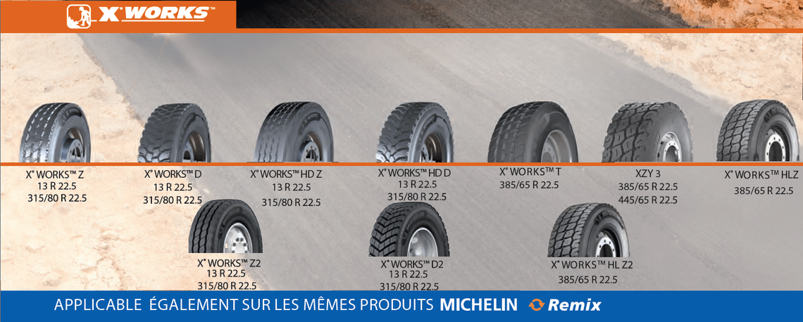 Gamme de pneus MICHELIN X-works