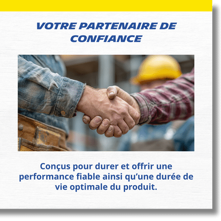 Votre partenaire - Des pneus durables réduisent les remplacements, améliorent la sécurité et vous permettent de vous concentrer sur la construction de l’avenir.