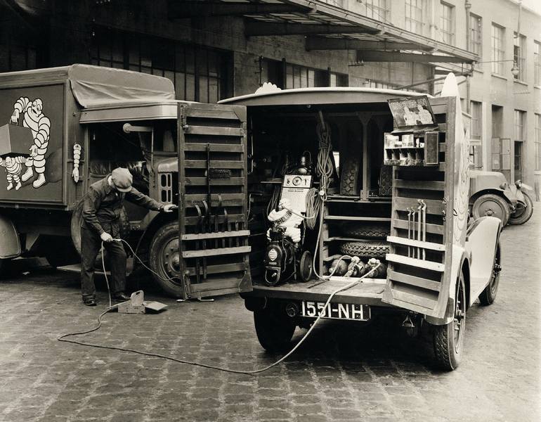 Truck tyre innovation demonstrated by Michelin mobile repair trucks