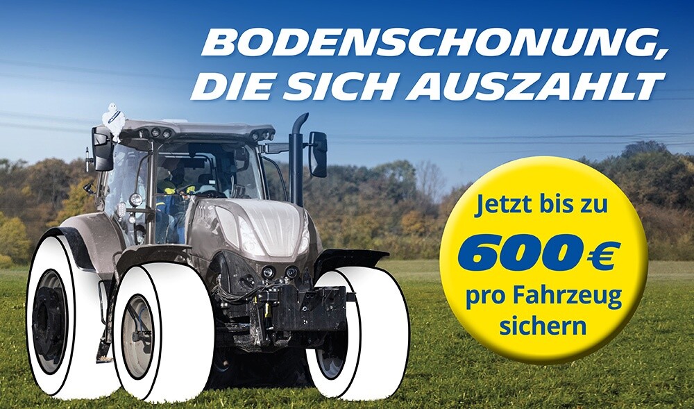 Bodenschonung, die sich auszahlt. Die Neue MICHELIN Aktion für Landwirtschaftsreifen.