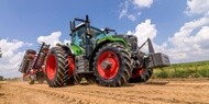 tractor in a field