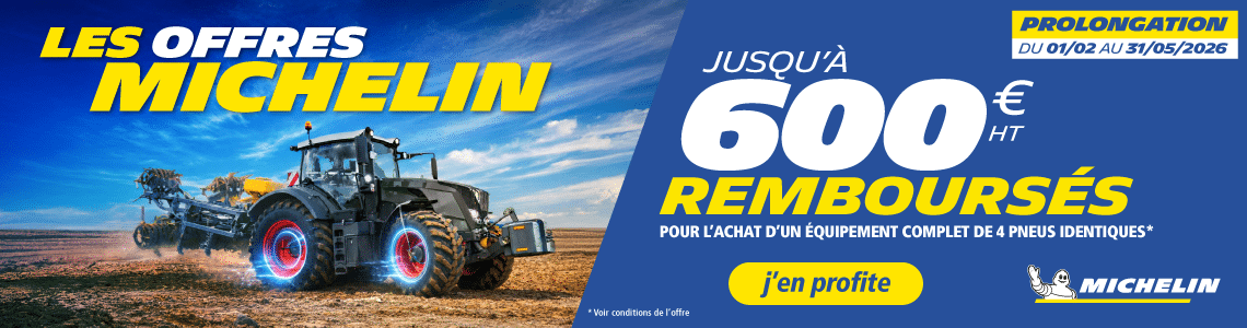 bannière promo pneus MICHELIN agricoles