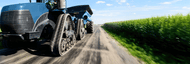 Traveling between fields: tracks on road