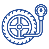Icon representing agricultural tire pressure
