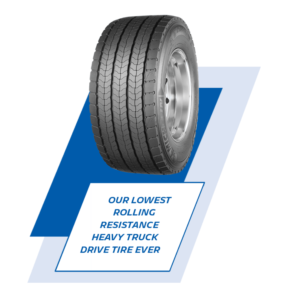Michelin X One Line Energy D2 fuel-efficient wide-base commercial truck drive tire