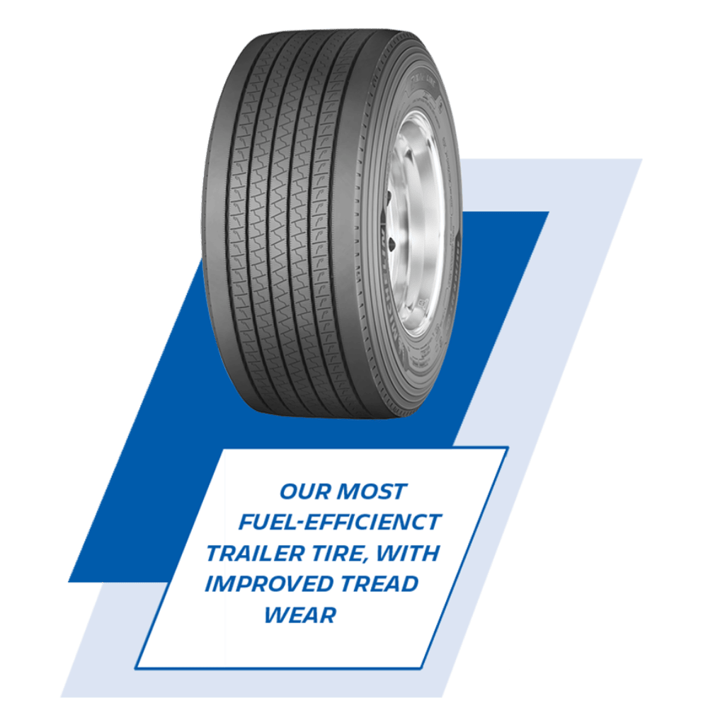 Michelin X One Line Energy T2 fuel-efficient wide-base commercial truck trailer tire