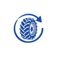 Tire efficiency icon representing longer tire life and improved operating efficiency
