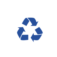 Recycling symbol with three circular arrows