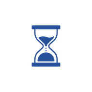 Hourglass icon representing time