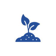 Plant growing from soil icon