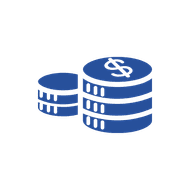 Icon representing operating cost management for mining and quarry operations