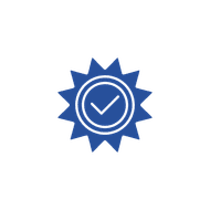 Checkmark inside a badge