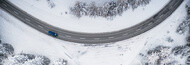 Va extra försiktig när du kör på fjällvägar på vintern.