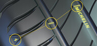 Малките издатини при гумите Michelin Ви помагат да откриете индикаторите за износване върху протектора.