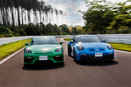 ドライビングプログラム「911 GT3 vs. 718 Cayman GT4」は、リアエンジンの「911 GT3」とミドシップレイアウトの「Cayman GT4」を試乗できる。レーシングマシーンのベース車両として開発された2台を乗り比べが実現。