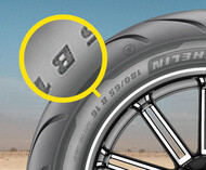 A bias belted tyre is identified by the letter B on the tyre