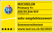 michelin primacy 4 plus award tcs 2023 de