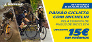 Promoção pneus MICHELIN para bicicleta 15€ em prémios PT