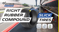 right rubber compound slick